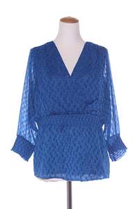 Skate Fund: CAPTURE (BN) Cobalt tufted detail faux wrap top! 14