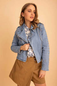 Clearance: AMAYA (LN) Studded denim jacket! 12