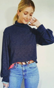 REPERTOIRE (NZ) "Billy" Metallic knit skivvy! 10-12