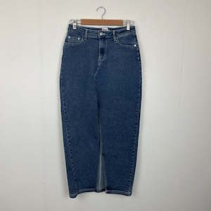 Skirts: Princess Polly Denim Maxi Skirt - Size 10