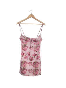 All: White Fox Floral Dress - Size L