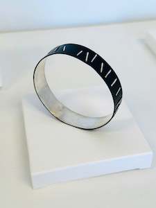 Kouka Design: Stirling Silver & oxidised Black bangle.