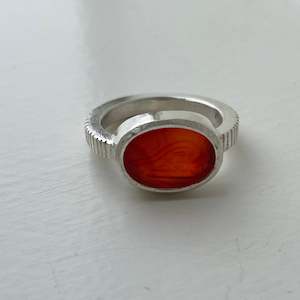 Silver Carnelian Seal Ring