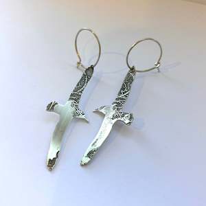 Albatross Etched Earrings