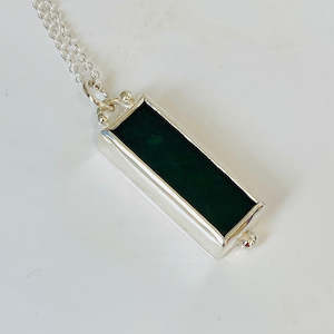 Festive Treats: West Coast Pounamu bar pendant necklace
