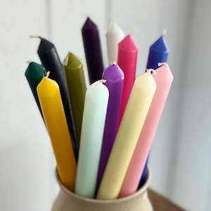 Festive Treats: Coloured Tapered Candles | National Candles
