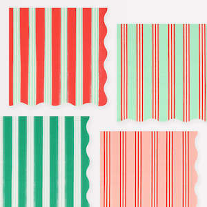 Festive Stripe Large Napkins x 16