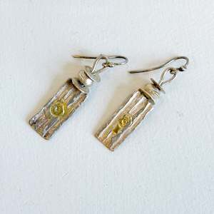 Stirling Silver and 18ct Gold Earrings