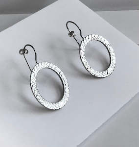 Hammered Hoop Earrings