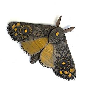 Ceramics: Brown Clay moth II