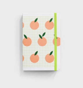 Stationery Books: Hardcover Notebook | Peach Grid