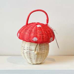 Toys Kids Books Auto: Mushroom Wicker Basket