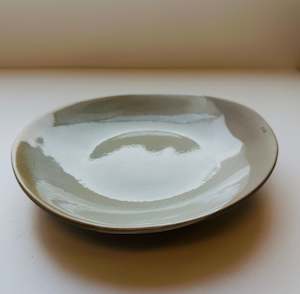Serving Bowl -  Olive with Snow glaze
