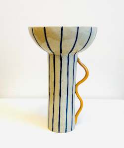 Spring A Group Show: Yellow Wiggle with Blue Stripes