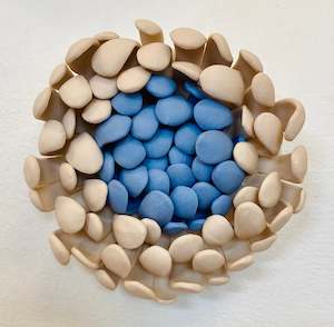 Blue and Pink Dahlia Large