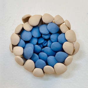 Blue and Pink Dahlia Medium