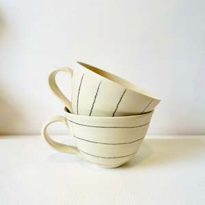 Melanie Drewery: Line Up and Line Across Mugs