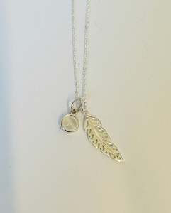 Nelson Artists: Feather and Moonstone Pendant