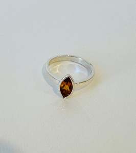 Coral and sterling silver ring
