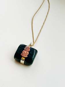 Pounamu & Tiki Pendant