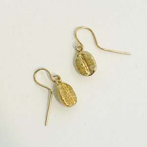 Coffee Bean Earrings -Gold