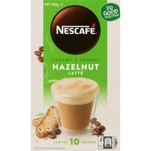 Nescafe Cafe Menu Coffee Sachets Hazelnut Latte 10pack – Redbasket – Online Grocery