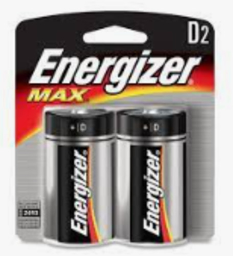 ENERGIZER MAX Size D x 2 per card - Red Circle