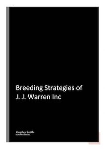 Breeding Strategies of J. J. Warren Inc - Redcomb Genetics