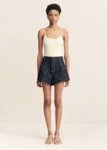 Shona Joy: SHONA JOY Jaques Patch Pocket Short - Deep Indigo