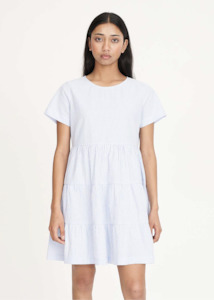 HUFFER Cruise Milly Dress - Ice Blue Stripe