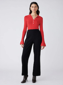 Esmaee: ESMAEE Avenue Button Sweater - Fire