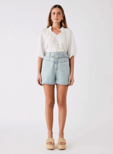 ESMAEE Seaside Denim Shorts - Pale Blue