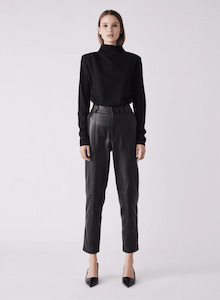 ESMAEE Ellery Leather Pant - Black