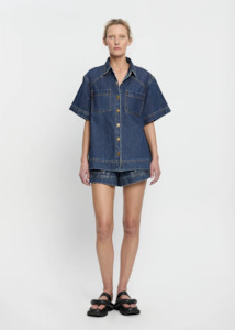 KIVARI Paloma Denim Shirt - Indigo Blue