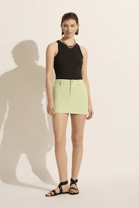 OUTLAND DENIM Polly Mini Skirt - Mint