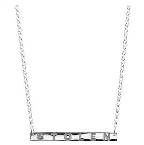 Stolen Girlfriends Club: STOLEN GIRLFRIENDS CLUB Stolen Plank Necklace - Stirling Silver