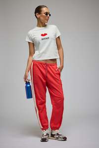 Araminta James: ARAMINTA JAMES Bisous Baby Tee Warm - White