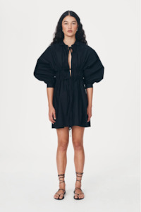 Rowie: ROWIE Eden Organic Mini Dress - Noir