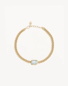 BY CHARLOTTE Calm Your Soul Topaz Curb Bracelet - 18k Gold Vermeil