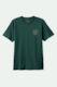 BRIXTON Oath V S/S Standard Tee - Deep Emerald / Sand / Slate