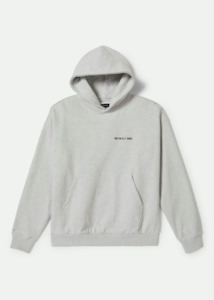 Brixton: BRIXTON Embroidered Heavy Weight Hood - Heather Grey Ash