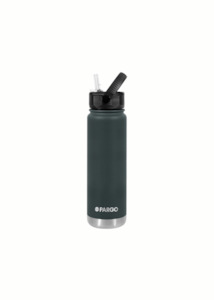 Pargo: PARGO PROJECT 750ml Insulated Sports Bottle - BBQ Charcoal w/ Straw Lid