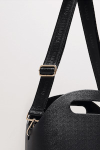 NIM THE LABEL Shoulder Strap - Black/Gold Mono