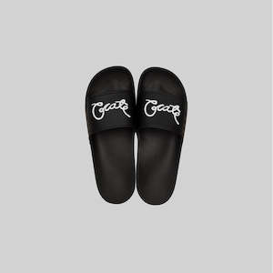 Crate: CRATE Unisex Scripted Slides - Black