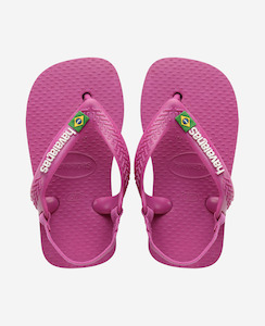 HAVAIANAS Baby Brazil Logo Jandals - Pink/Gum