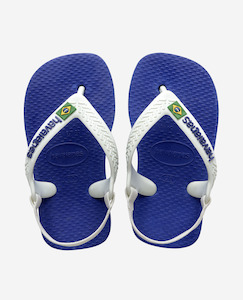 HAVAIANAS Baby Brazil Logo Jandals - Marine Blue