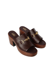 KATHRYN WILSON Charlie Mule - Chocolate Calf