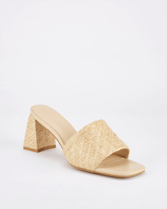 Sol Sana: SOLSANA Lenny Mule - Natural Raffia