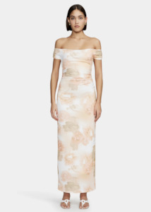 OWNLEY Lena Midi Dress - Peachy Garden