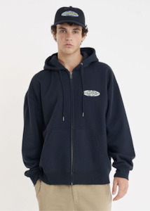 Hoodies: HUFFER Block Zip Hood/Alta - Midnight